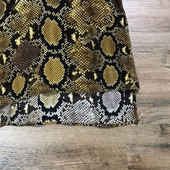 Nwot Zara Dress Snakeskin Long Sleeve Belted Animal Print Brown Black … - Picture 8 of 16